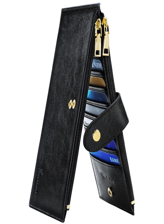 Travelambo RFID Wallet Women Large Size Bifold Multi Card Wallet Case with Zipper Pocke Credit Card Holder for Women - Image 1