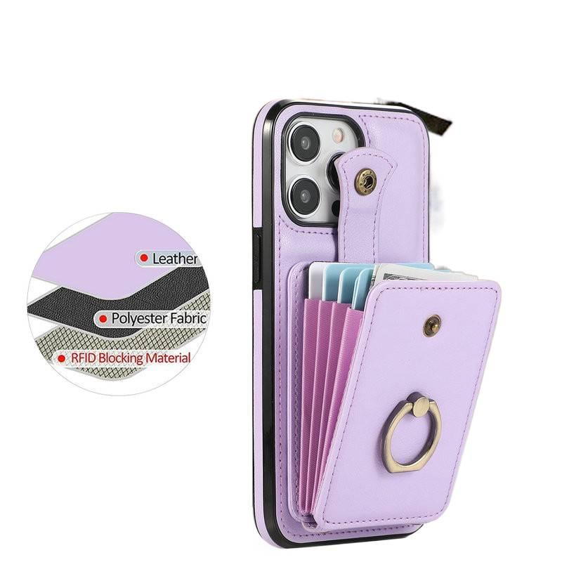 Protective Case | Red | Leather Texture | Kickstand | Card Holder | Shockproof Cover for iphone6/6s - Image 3