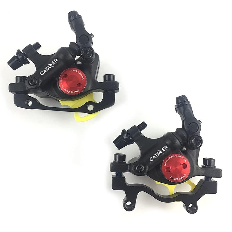 catazer MTB Road HB-100 MTB Road Line Pulling Hydraulic Disc Brake Calipers Front & Rear Mountain Bike Disc Brake E-Bike Disc Brake (1 Pair Black) - Image 1