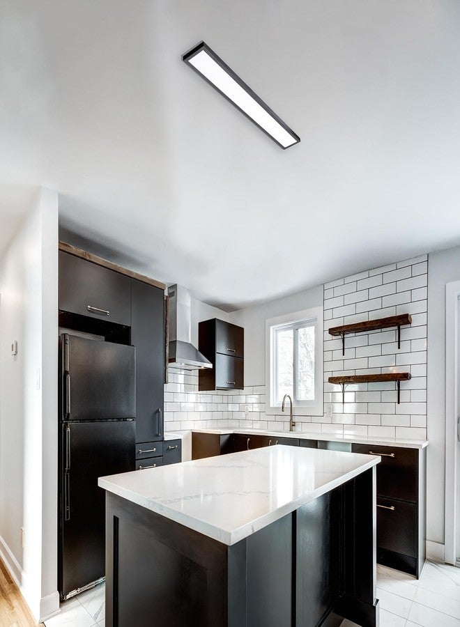 AFX Delgado - 34W 1 LED Flush Mount-0.9 Inches Tall and 24 Inches Wide-Black Finish - Image 2