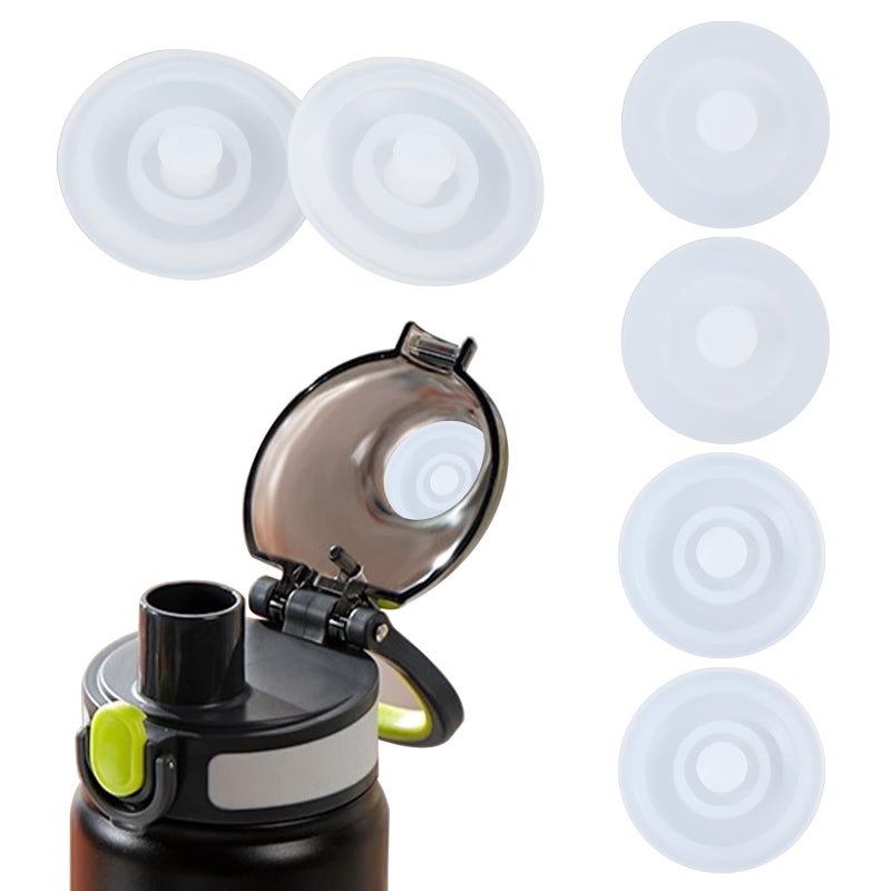beinkmake 6Pcs Water Cup Leak Stopper Cup Lid Silicone Stopper Plug Bottle Round Spill Proof Stopper Replacement for Tumbler Caps Water Bottle Lid Belly Accessory