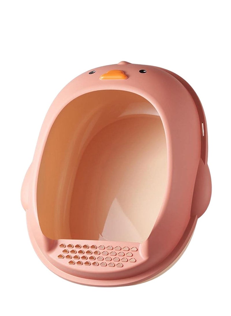 بطة شكل صندوق نفايات القط شبه مغلق مكافحة الرش سهلة التنظيف دائم القط قعادة عموم هريرة رمل الحيوانات الأليفة Bedpan - Image 1