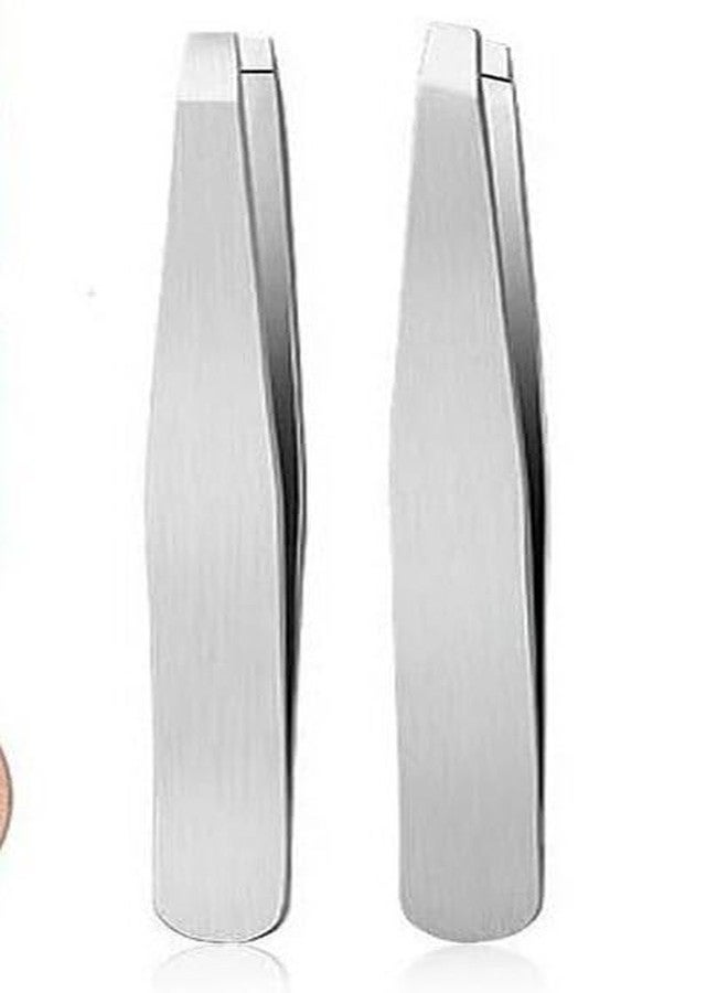 Calitate24 Eyebrow Hair Removal Tweezer, Stainless Steel Tweezer Professional Eyebrow & Facial Hair Remover Tool for Women and Men No Gaps Hair Plucker (Pack of 2) - Image 1