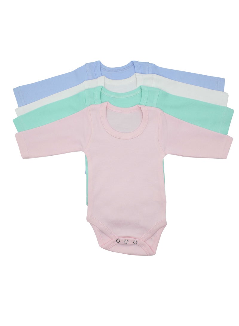 PRINTSHOP4ME 4pcs of Unisex Baby Romper soft cotton fabric Long Sleeve  - Image 2