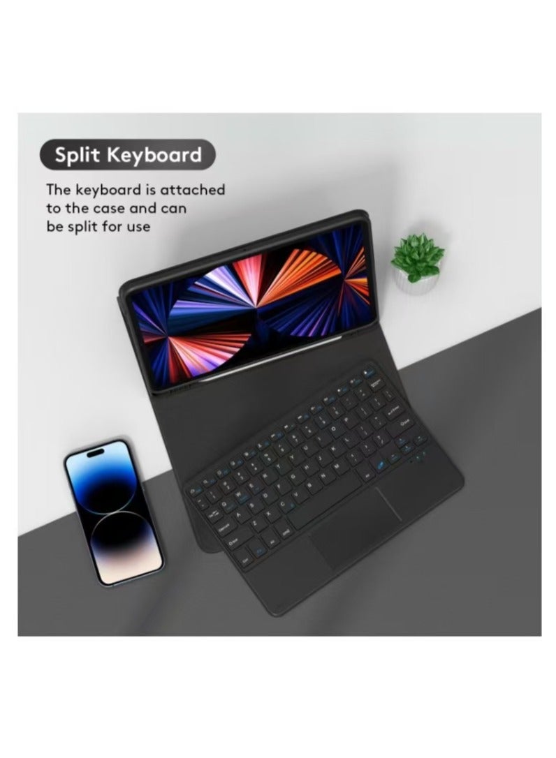Captaintech iPad 10th Gen 10.9 Inch Case with Magnetic Detachable Keyboard (2022 Model, A2696/A2757/A2777) – Slim Wireless Bluetooth Keyboard Cover - Image 4