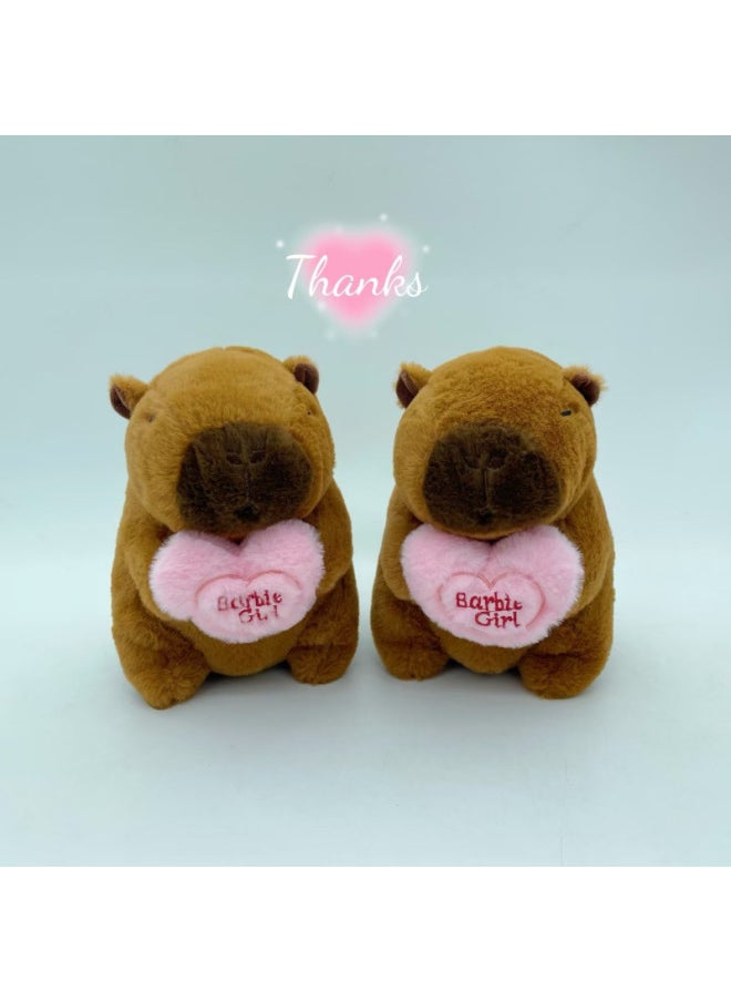 null - Labubu Labu Horror Smile Animal Plush Doll 8 Inch Grasp Machine Doll Bubble Labu Rabbit 9 Inch-Color:Pink Capybara-Height:(minimum Order Is 20 Pieces Per Style) - Image 1