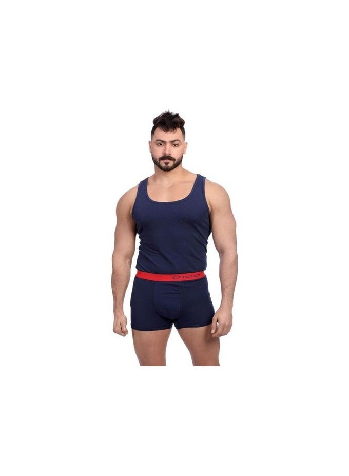 Dice 3 Piece Sleeveless underwear Set - 100% Cotton - Men's - Image 3