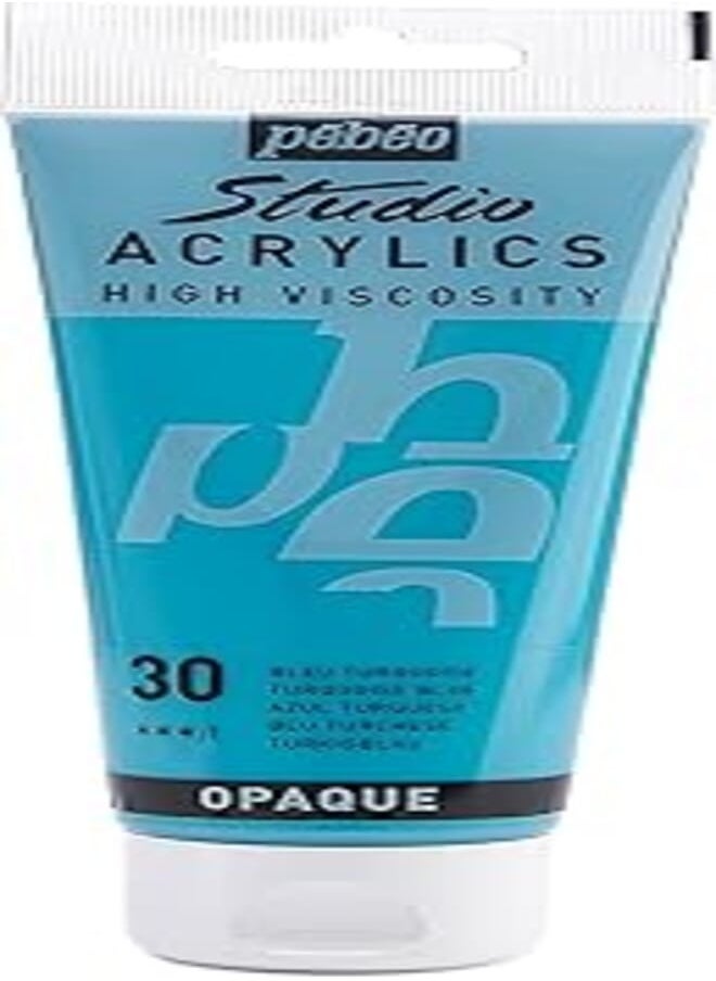 Pebeo Pebeo - Acrylic Fine Studio Acrylics - Turquoise Blue - Turquoise Blue 100ml/3.38oz 