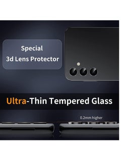 Generic for Samsung Galaxy A35/ Galaxy A55 Camera Lens Protector, Scratch-Resistant HD Clarity Ultra-Thin 9H Tempered Glass with Aluminum Edging, Individual Metal Lens Cover (Black)  - Image 2