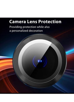 Generic for Samsung Galaxy A35/ Galaxy A55 Camera Lens Protector, Scratch-Resistant HD Clarity Ultra-Thin 9H Tempered Glass with Aluminum Edging, Individual Metal Lens Cover (Black)  - Image 3
