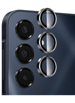 Generic for Samsung Galaxy A35/ Galaxy A55 Camera Lens Protector, Scratch-Resistant HD Clarity Ultra-Thin 9H Tempered Glass with Aluminum Edging, Individual Metal Lens Cover (Black)  - Image 1