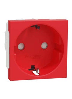 Schneider New Unica shoko socket, 16 amp , Red  - Image 1