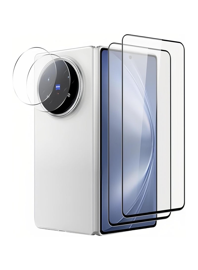 عام "عرض [2+2]: زجاج حماية متميز للشاشة والكاميرا لـ VIVO X Fold 5 - مقاومة 9H مع الحفاظ على حساسية البصمة - شفافية عالية ومضاد للخدوش والفقاعات" - Image 1