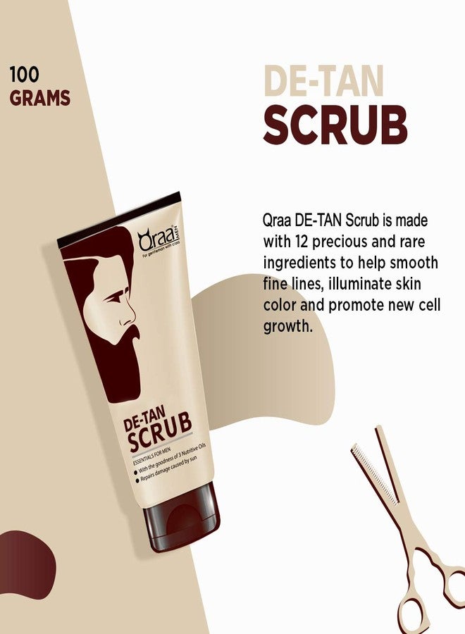 Qraa De-Tan Scrub and Pack for Men - Skin Lightening/Brightening - 100 g and 120 g - Image 3