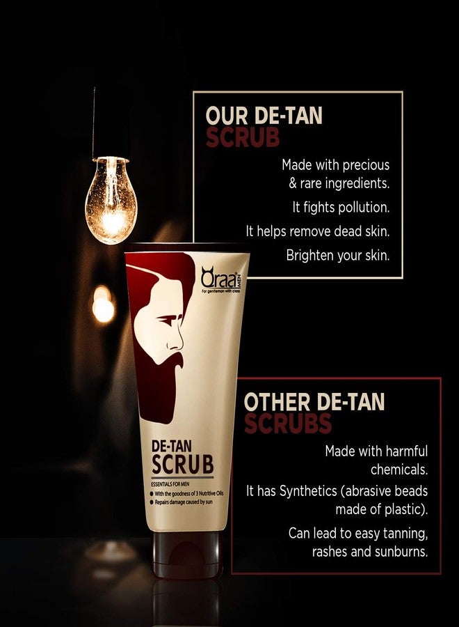 Qraa De-Tan Scrub and Pack for Men - Skin Lightening/Brightening - 100 g and 120 g - Image 4