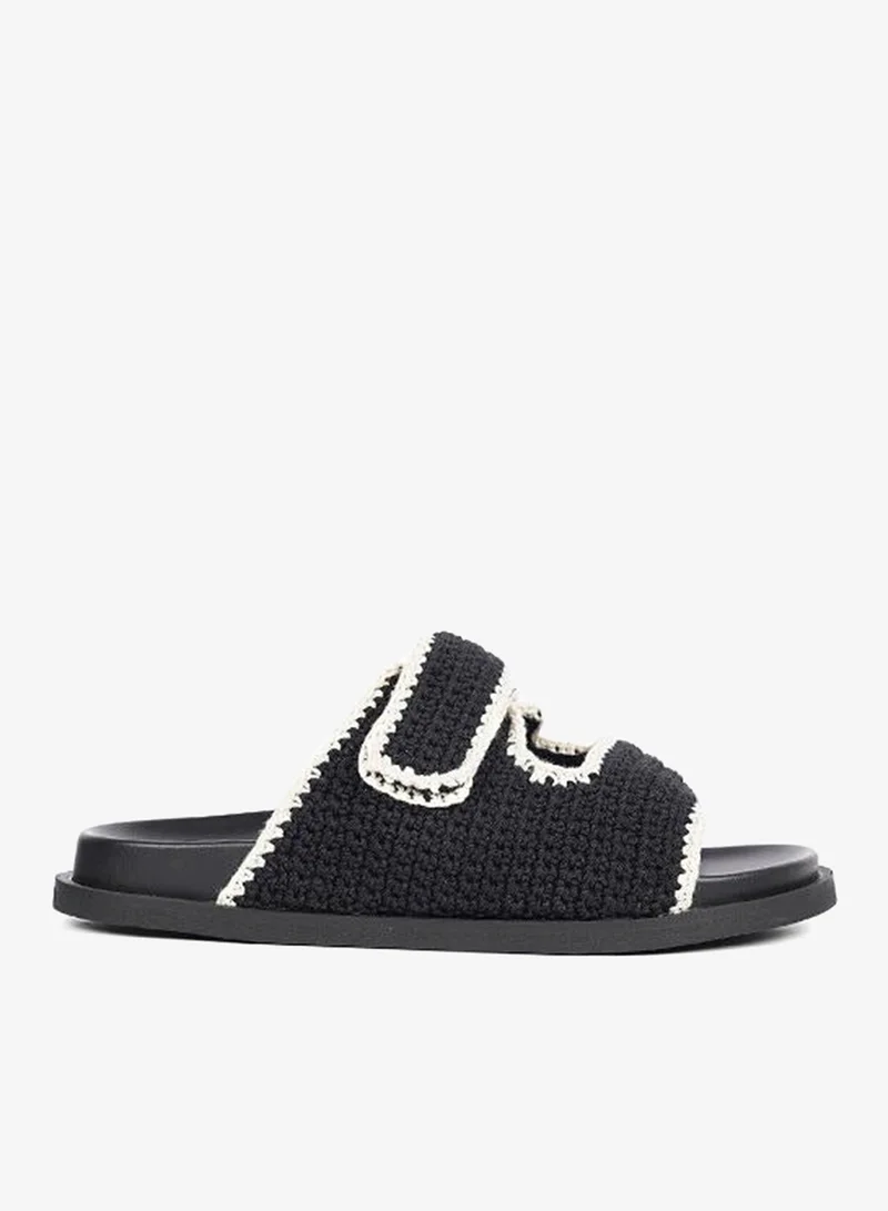 Cuple Ladies Slip-on velcro knitted Sandals