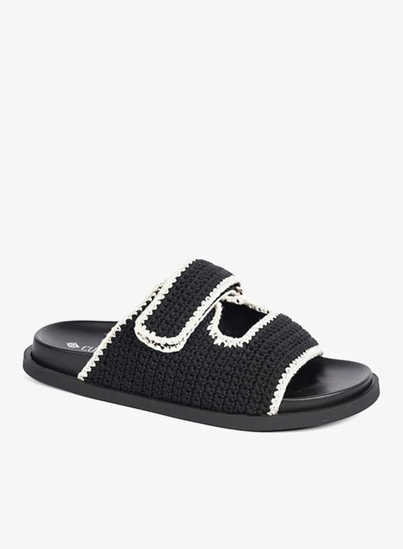 Cuple Ladies Slip-on velcro knitted Sandals