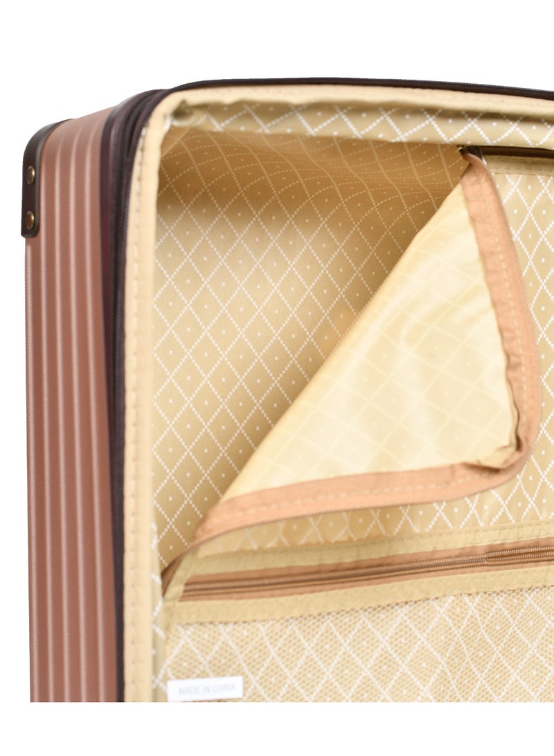 MORANO Premium 4-Piece Hard Shell Luggage Set – Durable ABS, Impact & Shatter-Resistant (28+24+20+12 Inch) – Rose Gold - Image 4