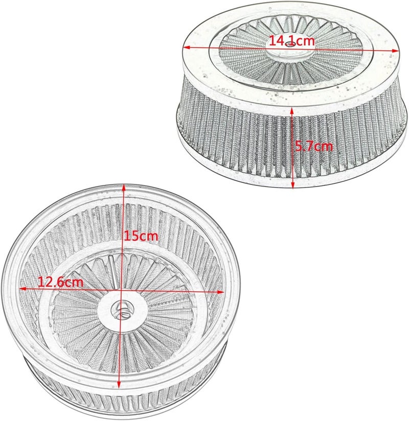 Wivplex Motorcycle Air Filter Element for Harley Models - Image 2