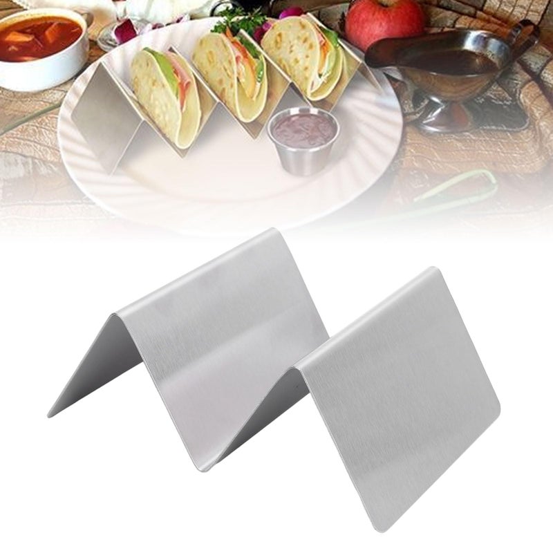 Stainless Steel Taco Holder Stand Dishwasher Safe 1 2 Slots For Home Kitchen Restaurant - Image 4