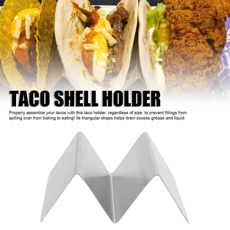 Stainless Steel Taco Holder Stand Dishwasher Safe 1 2 Slots For Home Kitchen Restaurant - Image 5