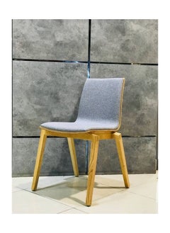 Neo Front Fabric Dining Chair Wooden Living Room Chair with Fabric Seat for Home Office Hotel Bistro Cafe Restaurant 1015Y-1  - Image 1
