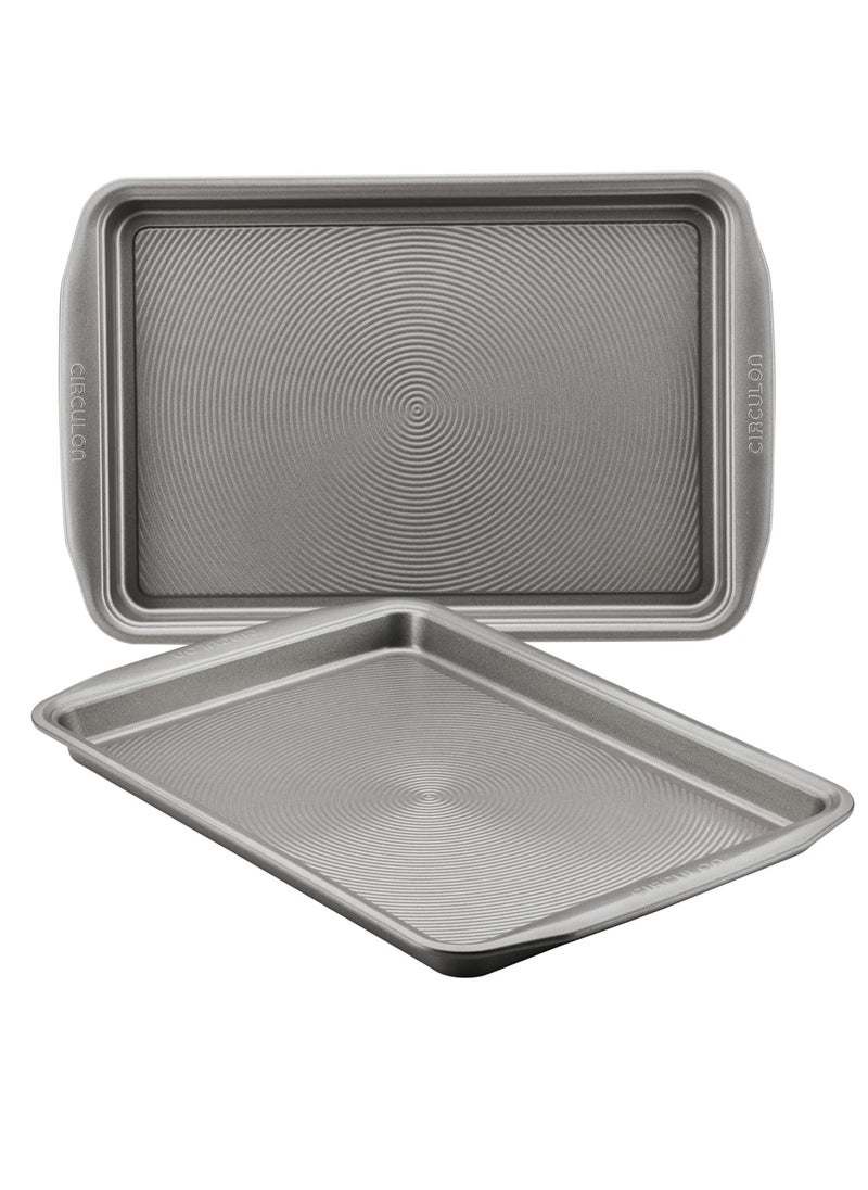 Circulon Circulon Nonstick Bakeware Set, Nonstick Cookie Sheet / Baking Sheet - 2 Piece, Gray  - Image 1
