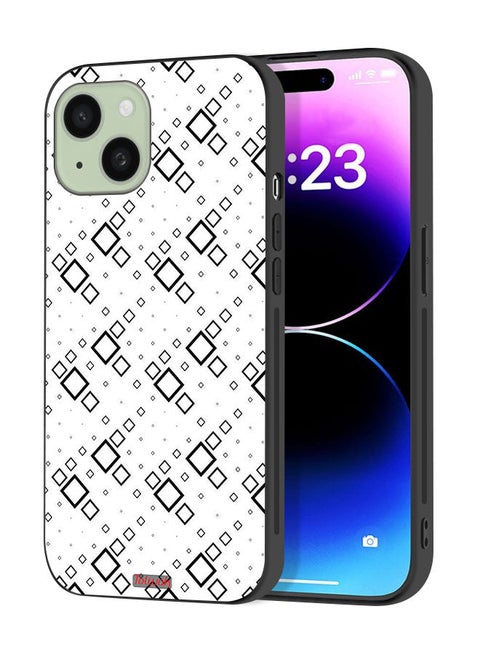 Apple iPhone 15 Plus Protective Case Cover Square Abstract Digital Art