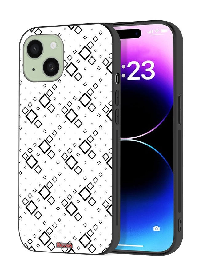 Apple iPhone 15 Plus Protective Case Cover Square Abstract Digital Art
