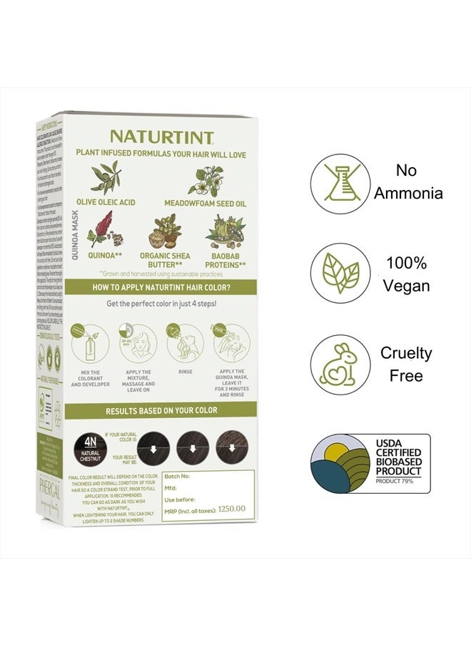 NATURTINT Natural Chestnut 4N 5.4 oz, Naturtint Hair Coloring  - Image 3