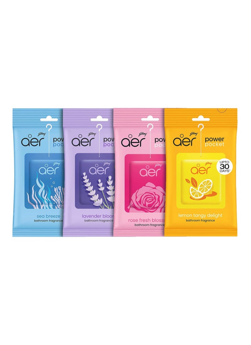 Godrej Aer Godrej aer Power Pocket | Bathroom Freshener Assorted Pack Of 4 (40G) | Lasts Up To 30 Days | Toilet Freshener  - Image 1