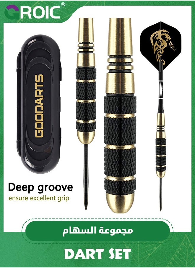GROIC 3 Pack Dart Set,Darts Metal Tip Set,Steel Tip Darts with 10 dart flights,Dart Suit with Steel Needle Darts,Aluminum Shaft Metal Dart Set  - Image 2