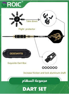 GROIC 3 Pack Dart Set,Darts Metal Tip Set,Steel Tip Darts with 10 dart flights,Dart Suit with Steel Needle Darts,Aluminum Shaft Metal Dart Set  - Image 4