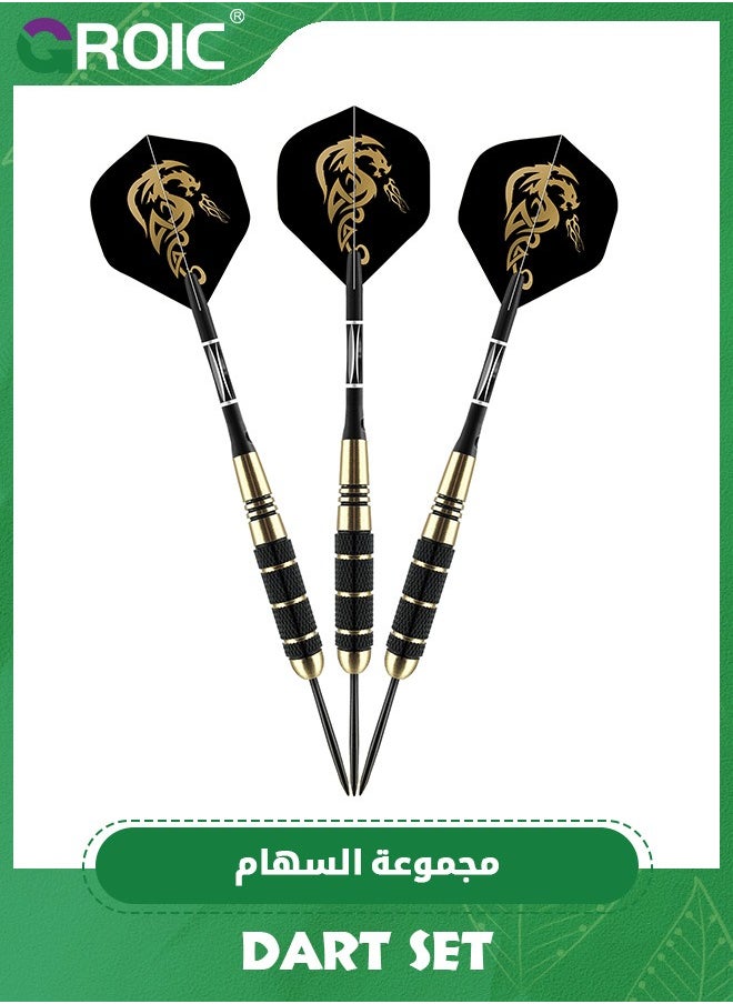 GROIC 3 Pack Dart Set,Darts Metal Tip Set,Steel Tip Darts with 10 dart flights,Dart Suit with Steel Needle Darts,Aluminum Shaft Metal Dart Set  - Image 5
