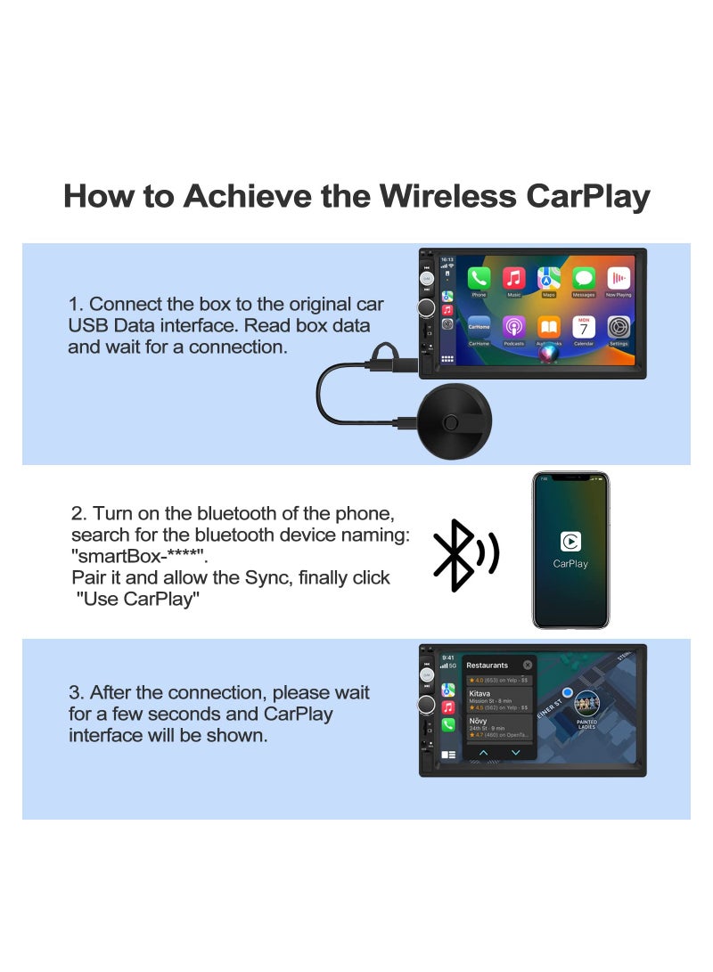 Wired CarPlay AdapterStable Connection No Drop Compatible with iPhone iOS 10+ - Image 5