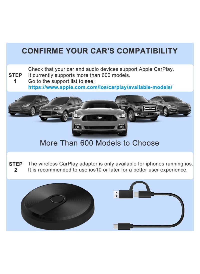 Wired CarPlay AdapterStable Connection No Drop Compatible with iPhone iOS 10+ - Image 4