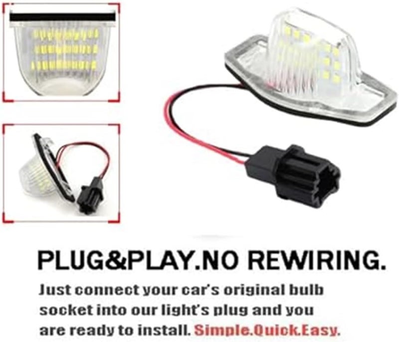 Vuzmode 2pcs License Plate Lights Assembly - Image 3