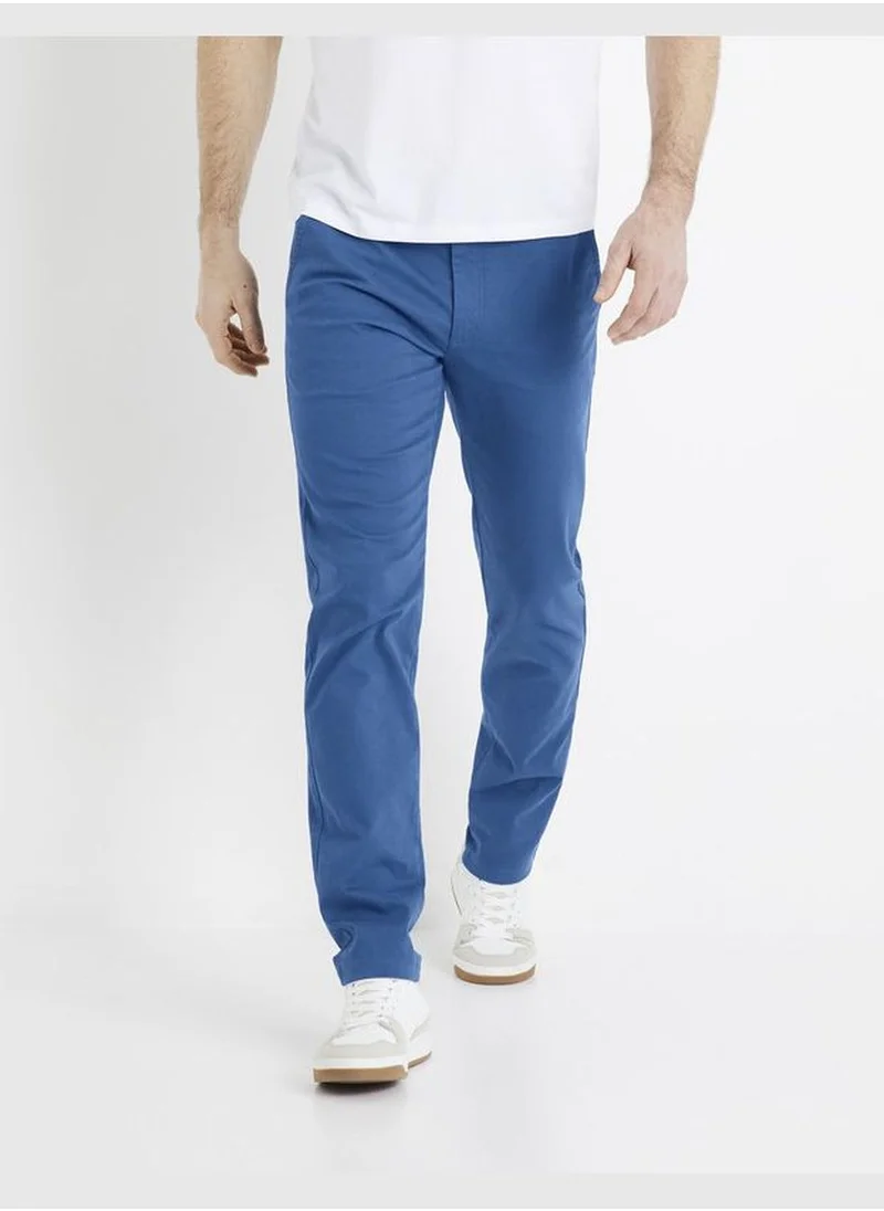 Celio Celio Casual Straight Pants - Blue