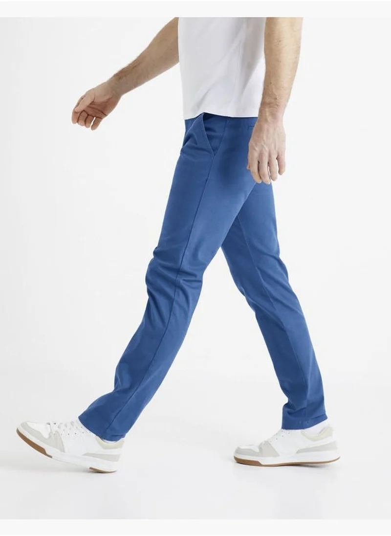 Celio Celio Casual Straight Pants - Blue