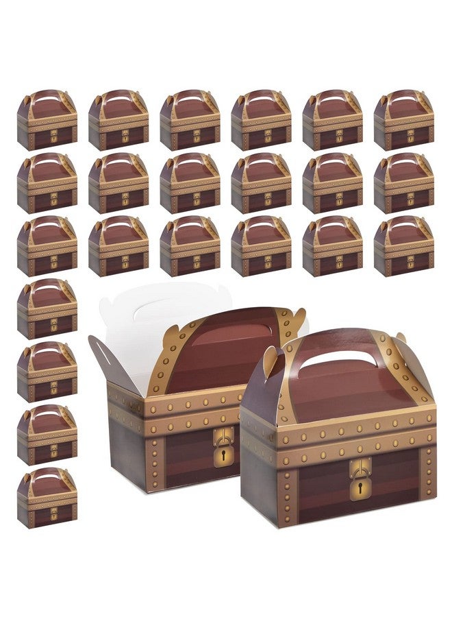 BLUE PANDA Treat Boxes - 24-Pack Paper Party Favor Boxes, Pirate Theme Treasure Chest Loot Design for Birthdays and Events, 6 x 3.3 x 3.6 inches - Image 1