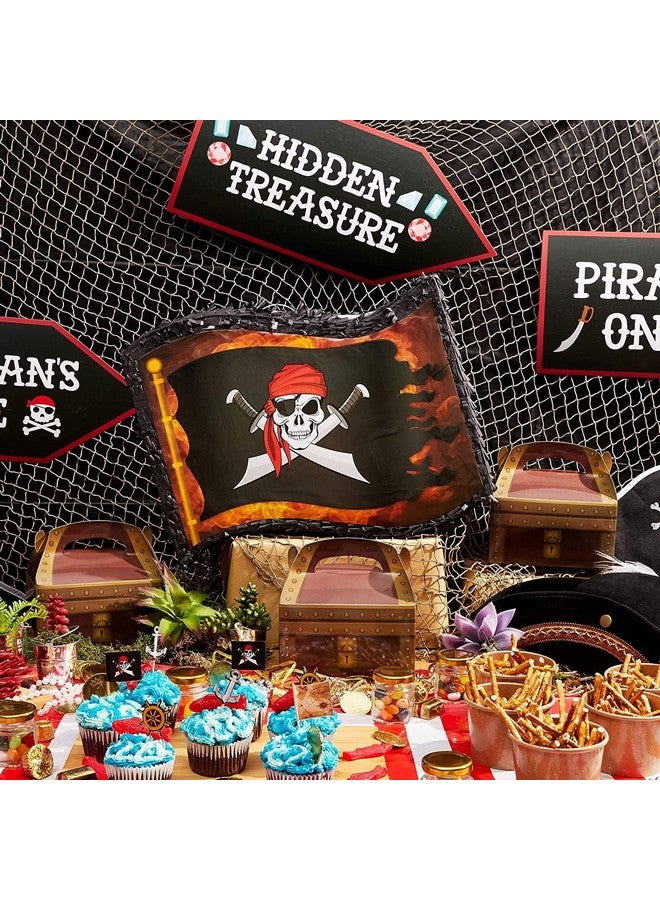 BLUE PANDA Treat Boxes - 24-Pack Paper Party Favor Boxes, Pirate Theme Treasure Chest Loot Design for Birthdays and Events, 6 x 3.3 x 3.6 inches - Image 2