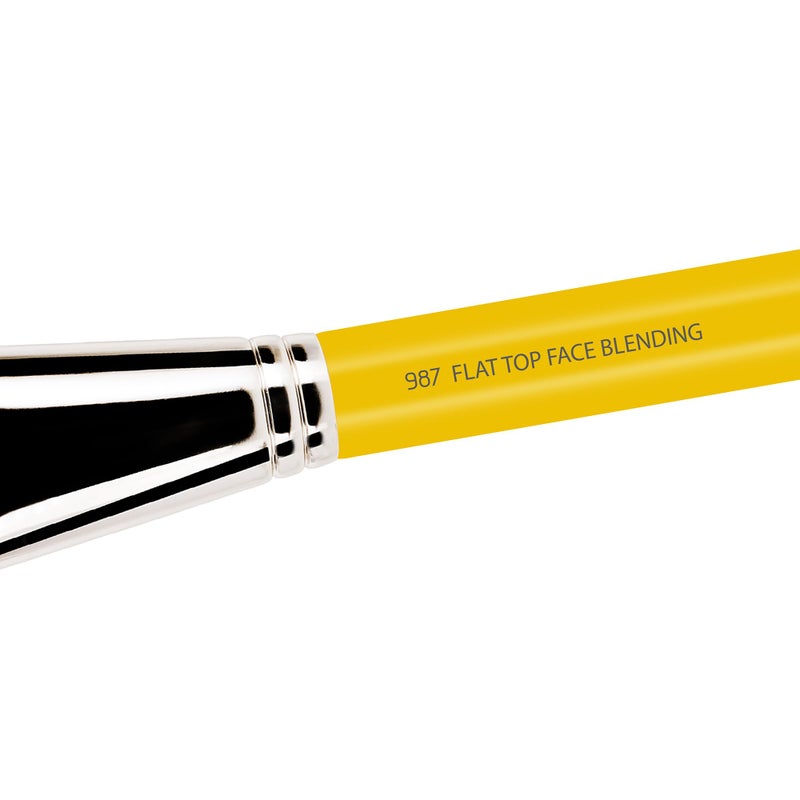 Bdellium Tools Professional Makeup Brush - Studio Series 987 Face Blending - With Soft Synthetic Fibers, For Sculpting Cheekbones and Adding Dimension (Yellow, 1pc) - Image 4