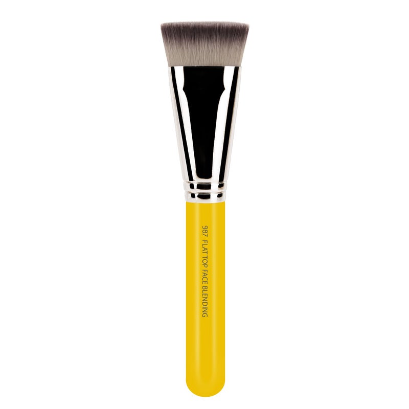 Bdellium Tools Professional Makeup Brush - Studio Series 987 Face Blending - With Soft Synthetic Fibers, For Sculpting Cheekbones and Adding Dimension (Yellow, 1pc) - Image 3
