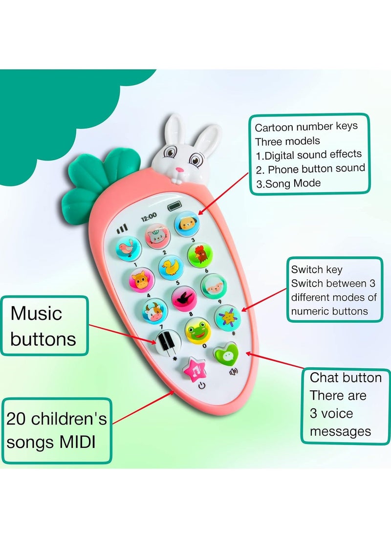 null - A baby phone in The Shape of a rabbit, music and lighting-Assorted Colors By TOYS-EGYPT - Image 1