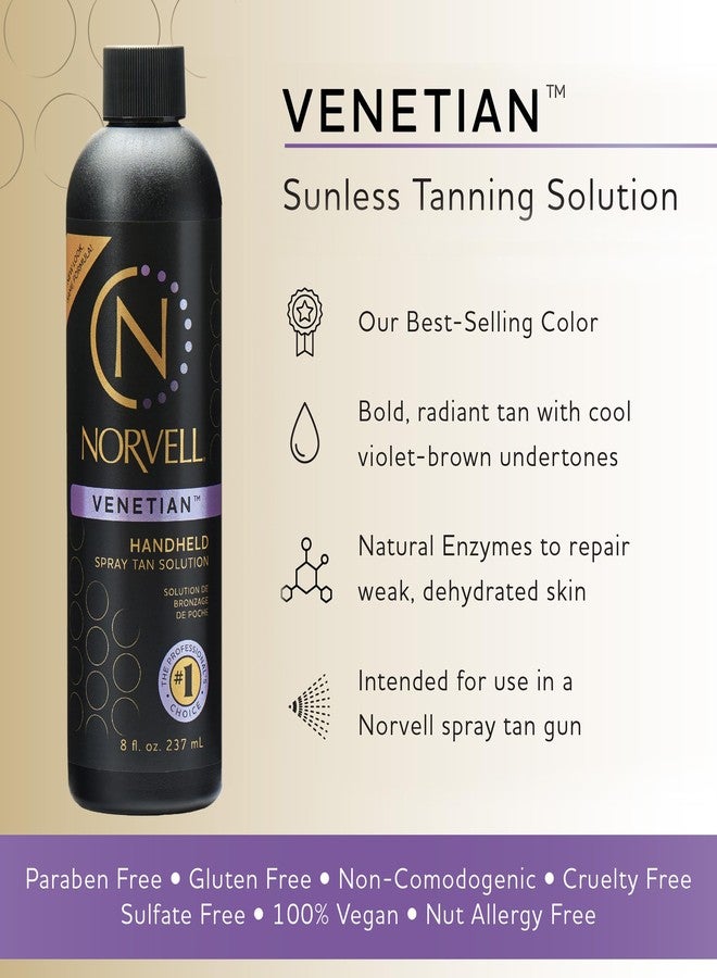 Norvell Premium Spray Tan Solution Venetian 8 fl oz – Professional Sunless Tanning Formula for Natural Bronze Glow, Streak-Free, Fast-Drying, Long-Lasting Color - Image 2