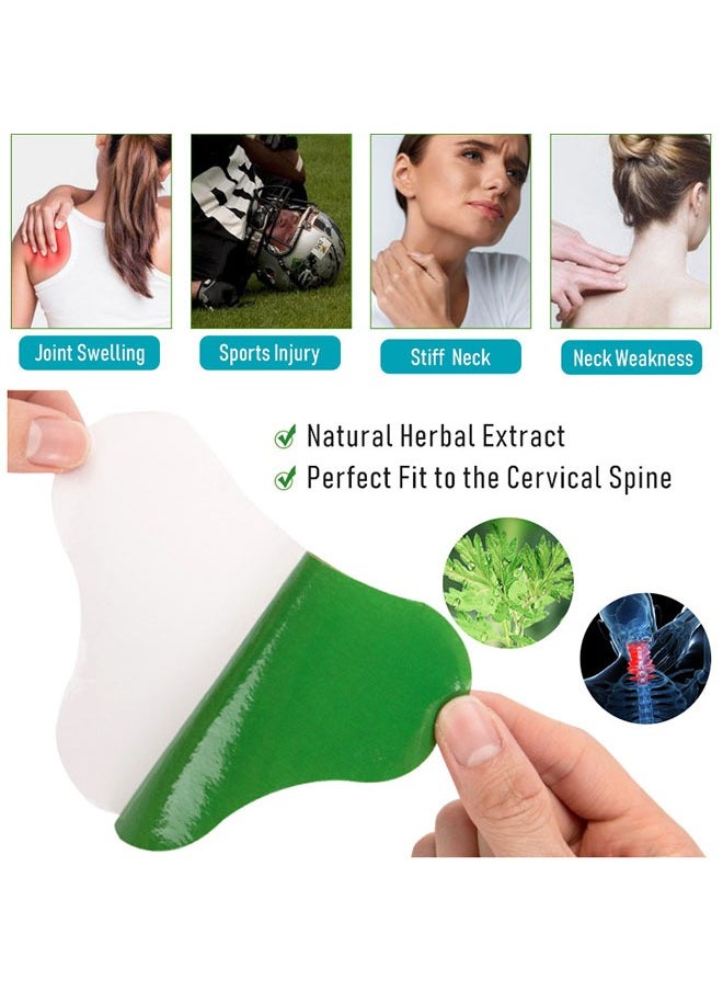 KanyeHB - Wormwood Cervical Paste 12 Patches, Natural Herbal Extract, Perfect Fit To the Cervical Spine, Strong Effective, Relieve Cervical Pain and Neck Ache, Mugwort Shoulder and Neck Patch - Image 1