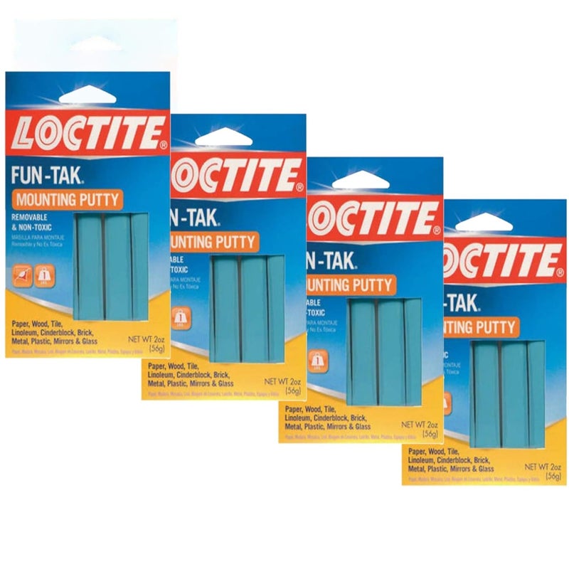 Loctite Fun-Tak Mounting Putty 2-Ounce (1087306) - 4 Pack - Image 1