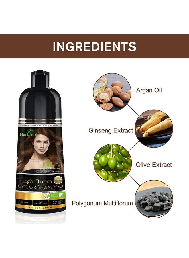 Herbishh Hair Colour Shampoo (Light Brown, 500Ml) - Paraben Free, Ammonia Free Hair Color For Women & Men | Permanent Hair Dye Shampoo with 100% Grey Coverage Up To 8 Weeks - Image 5