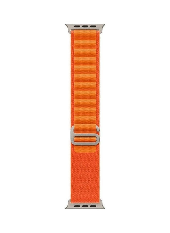 NIBEMINENT - 2Pack for Apple Watch Alpine Loop Band 49mm/45mm/44mm Nylon Woven Sport Strap Compatible with iWatch Series 8/Ultra/7/SE/6/5/4/3/2/3 Black/Orange - Image 1
