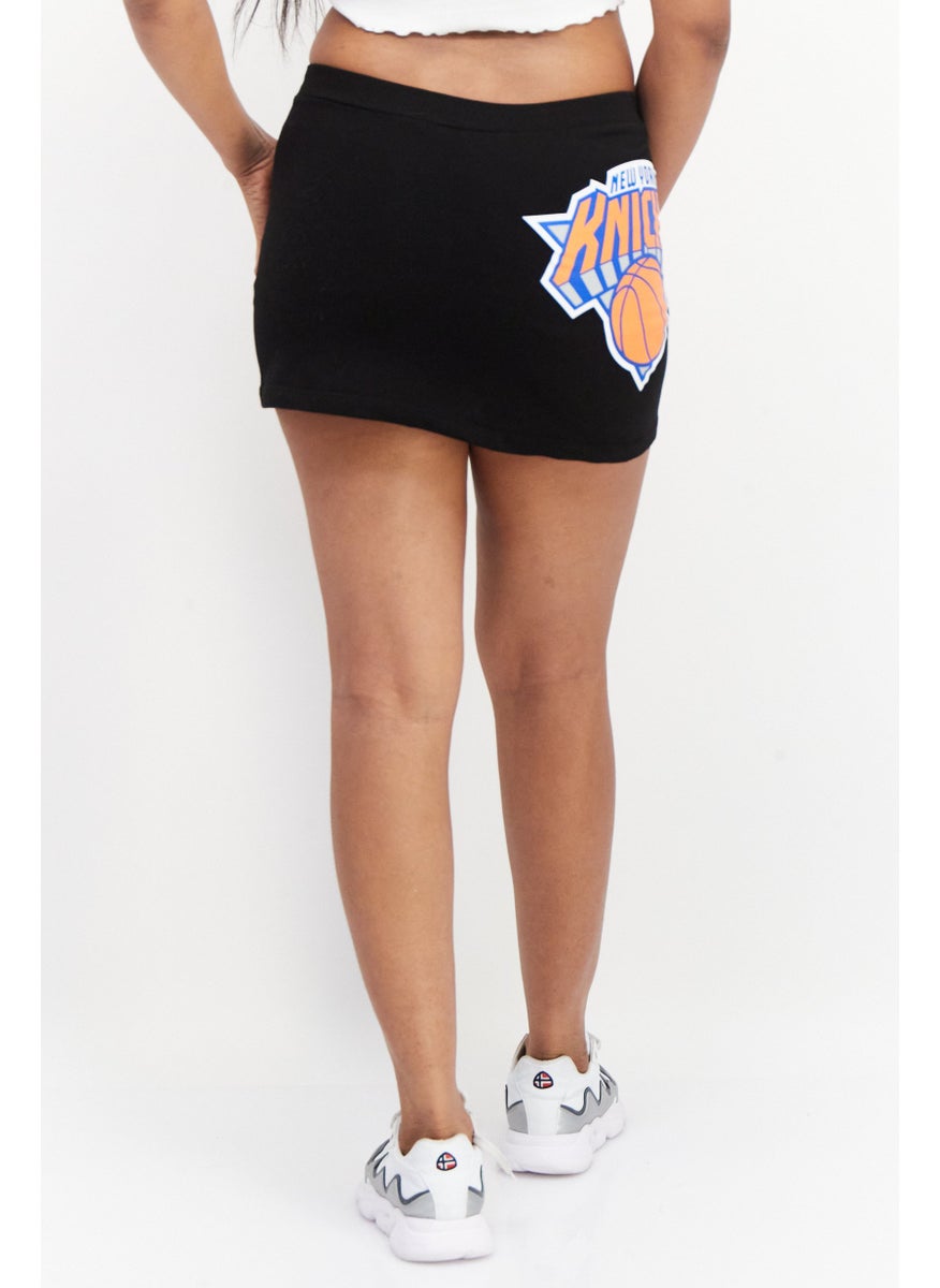 Don't Call Me Jennyfer - Women Graphic Printed Mini Skirt, Black Combo - Image 1